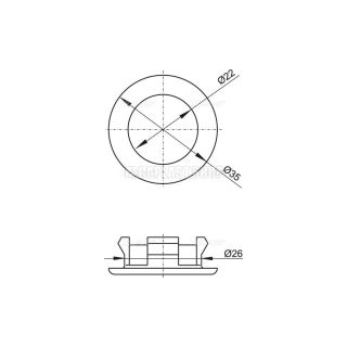 Обрамление перелива раковины AlcaPlast A21